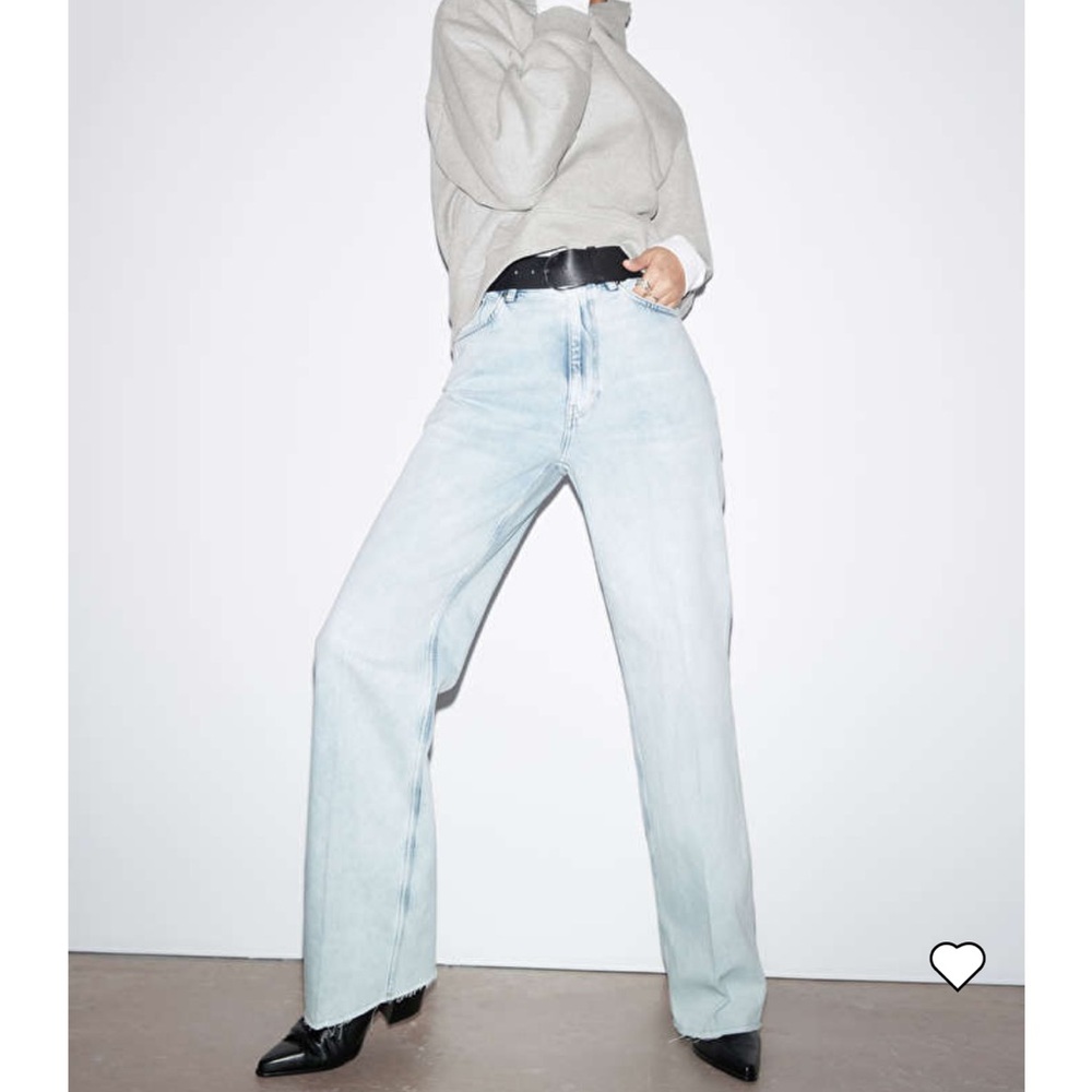Stories high rise wide leg soft denim jeans